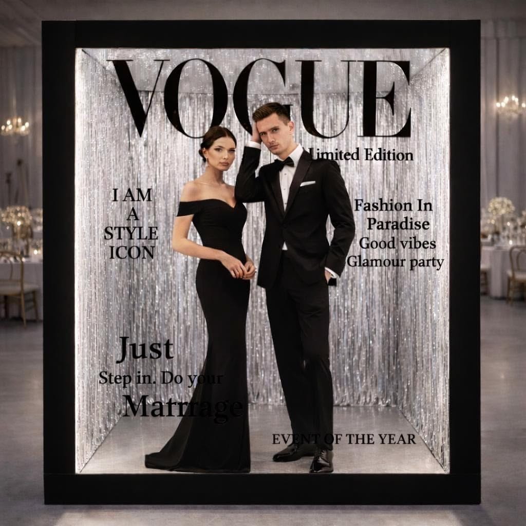 Cabina Vogue — pareja elegante