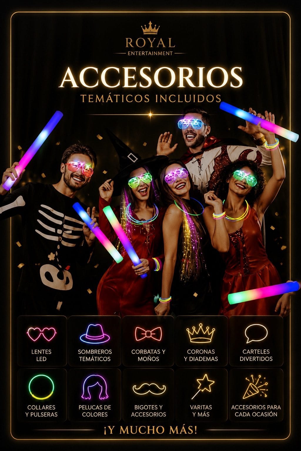 Accesorios temáticos incluidos