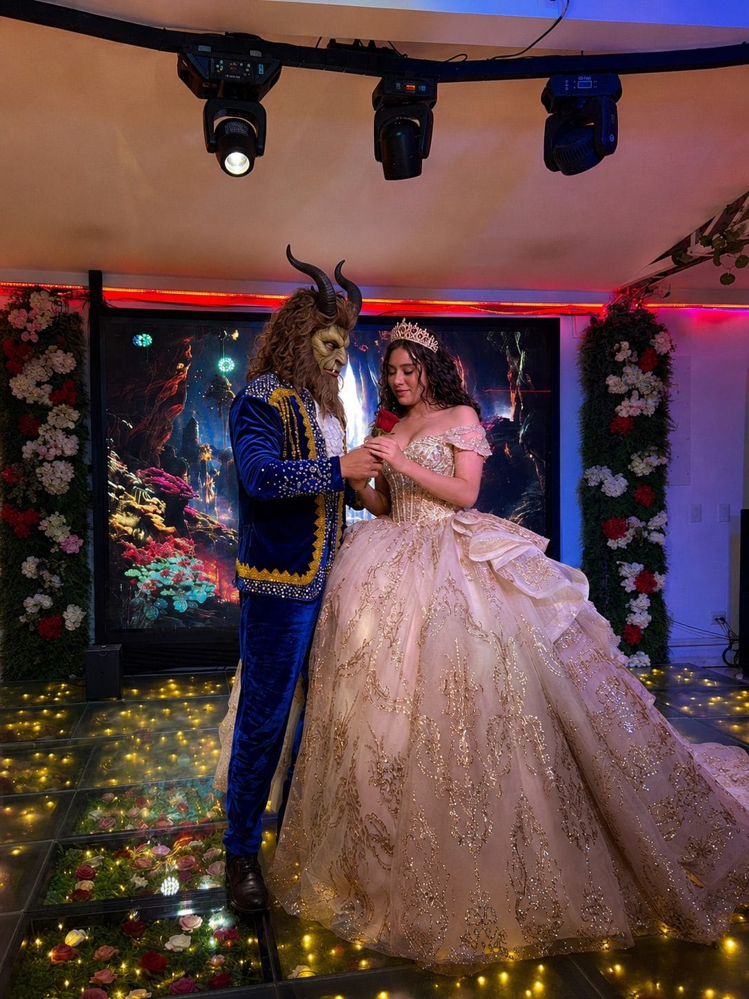 Beauty and the Beast en piso LED